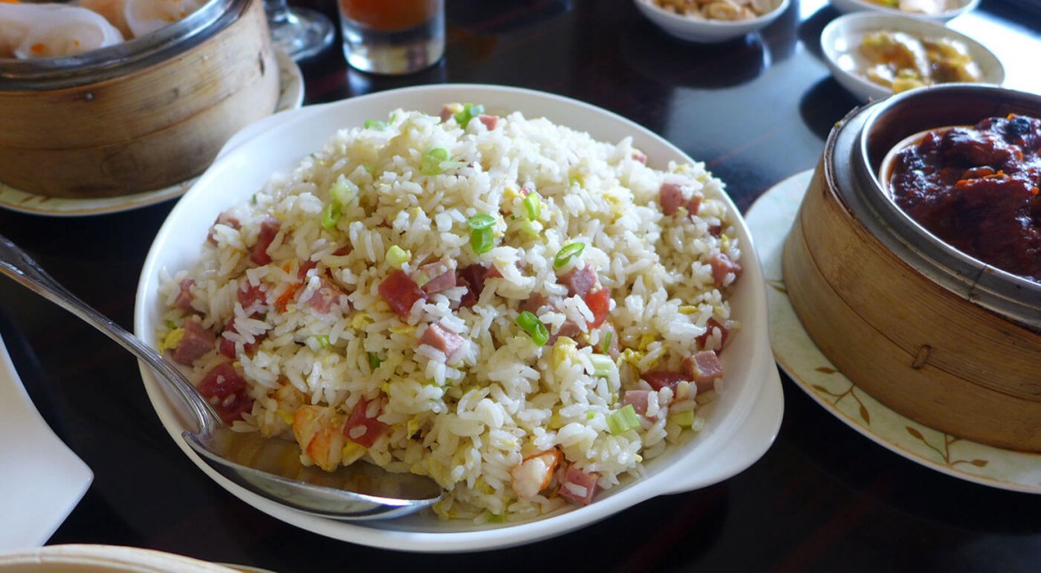 Yang chow fried rice. Diners have the option of ordering yang chow or congee.
