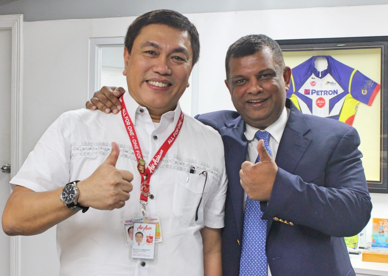 Philippines AirAsia Dexter Comendador and Tony Fernandes