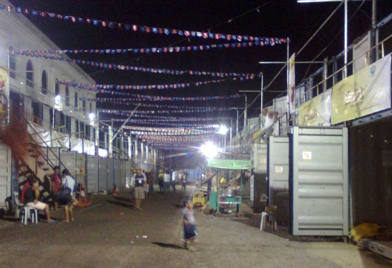 DEVOTEE CITY. The rows of container vans serve as temporary homes of Sto. Niño pilgrims who have nowhere else to stay in Cebu City.