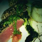 Fresh tuna served with herbs and spices and the chef's special sauce. This dish is exceptional. (Photo by Marlen Limpag)