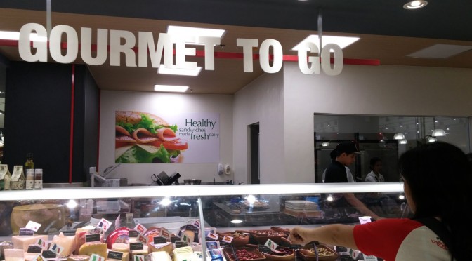 Gourmet To Go offers prepared healthy salads and sandwiches.