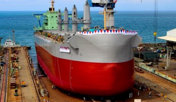 Tsuneishi launches its 1st ‘eco-ship’ in Balamban