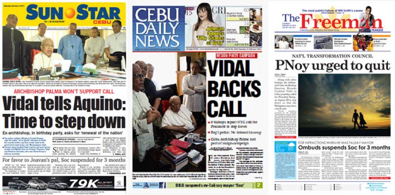 Feb. 14 Cebu newspapers