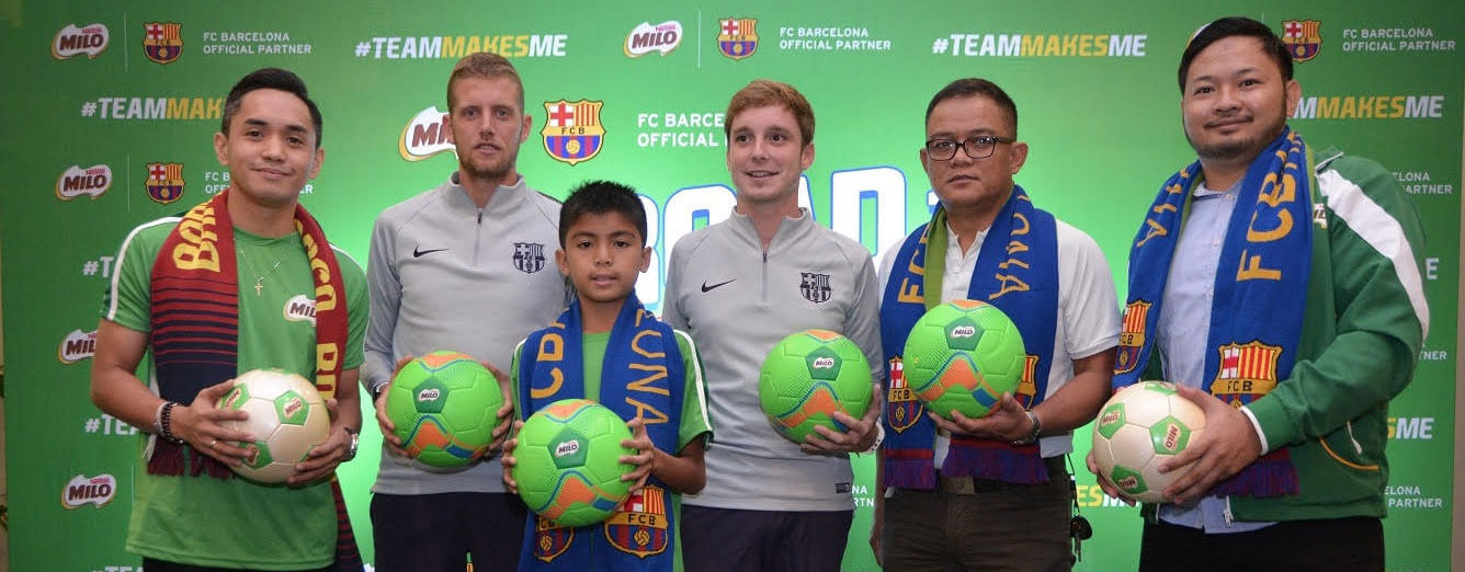 Milo-FCB Road to Barcelona trains kids football skills, values