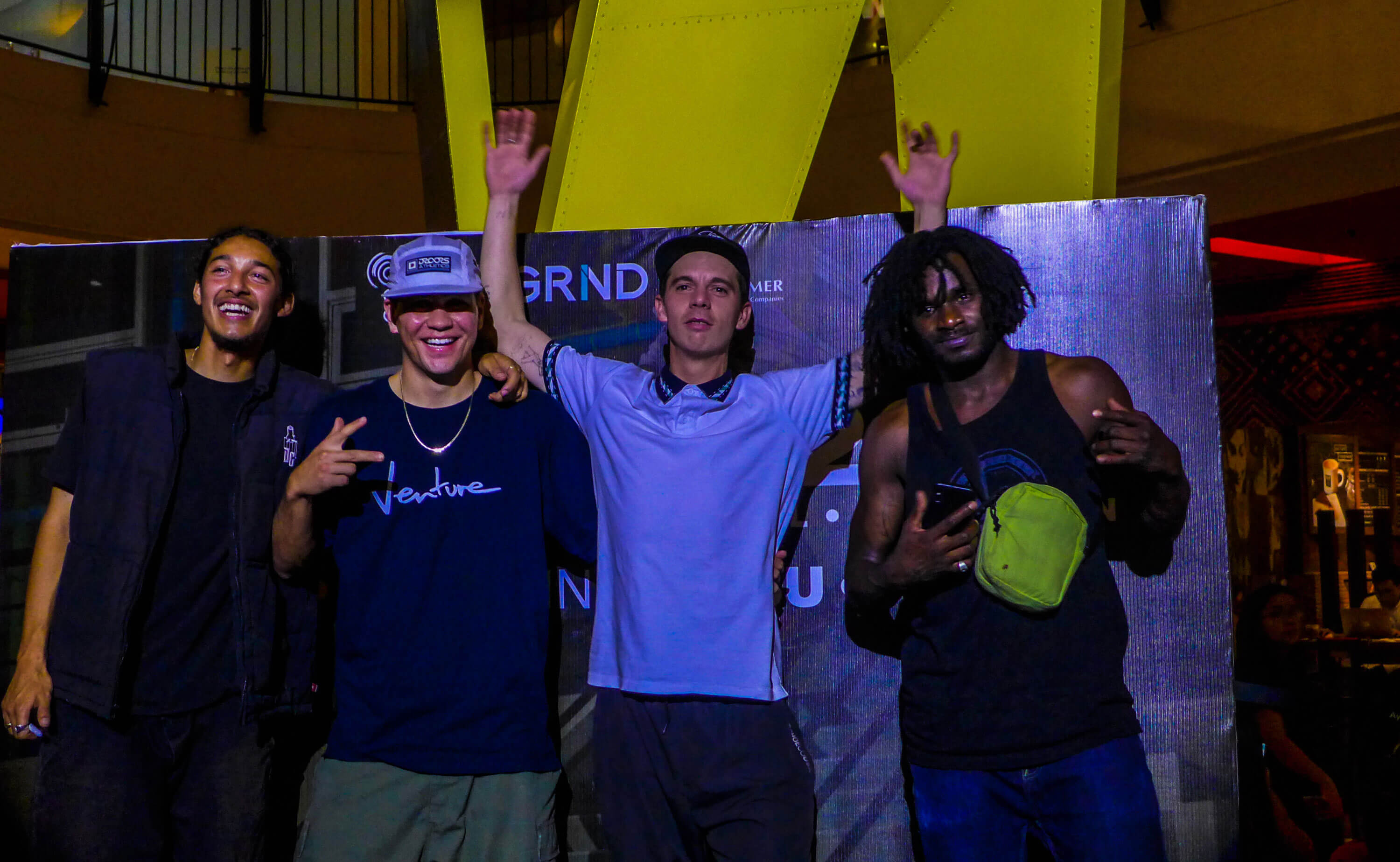 DC GOSKATEBOARDING DAY. (From left) Alexis Ramirez, Shaun Paul, Alex Lawton, and Cyril Jackson during the Meet and Greet event at the Ayala Center Cebu.