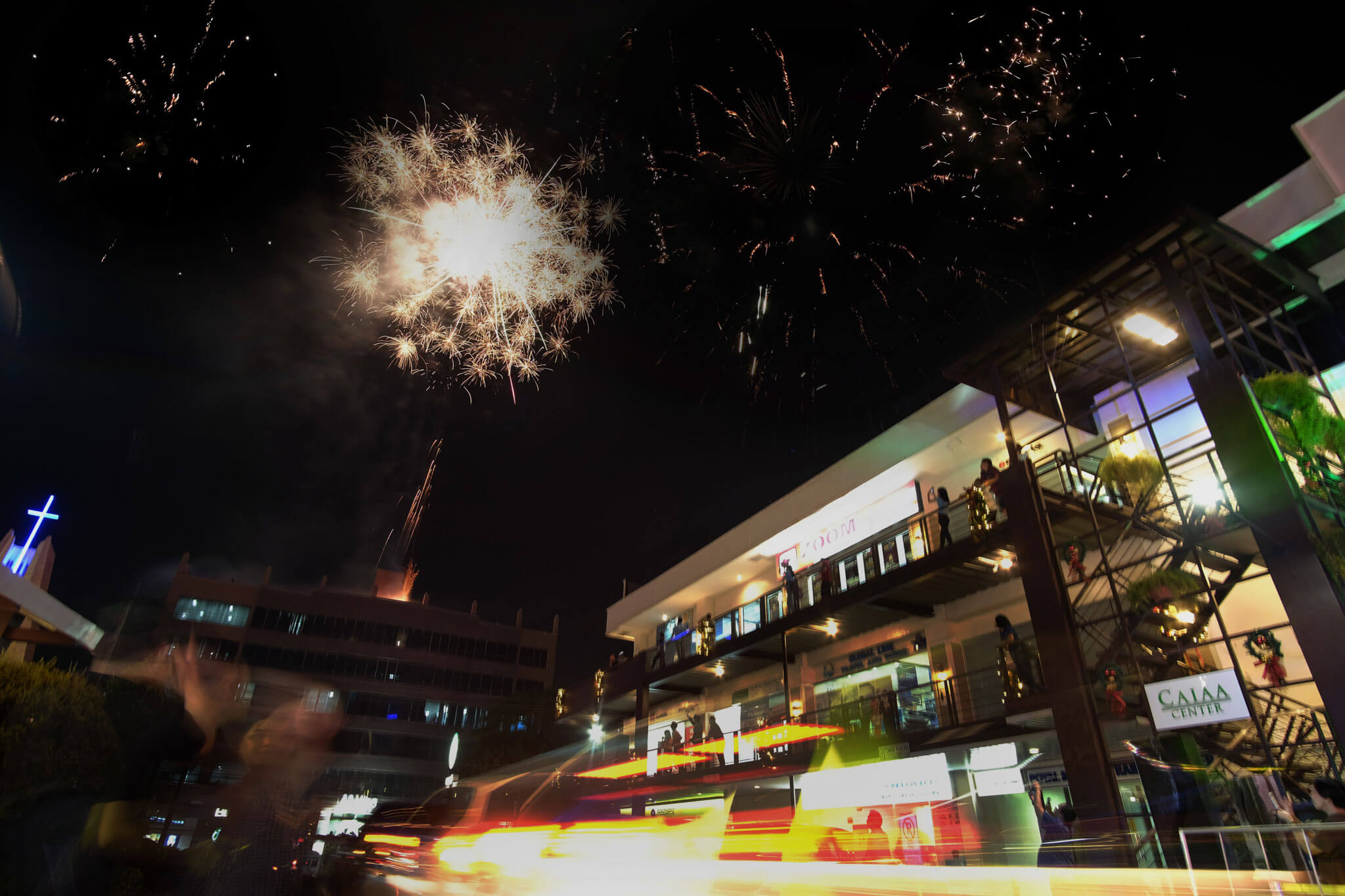 FIREWORKS light up Axis Entertainment Avenue to mark the start of the festive season.