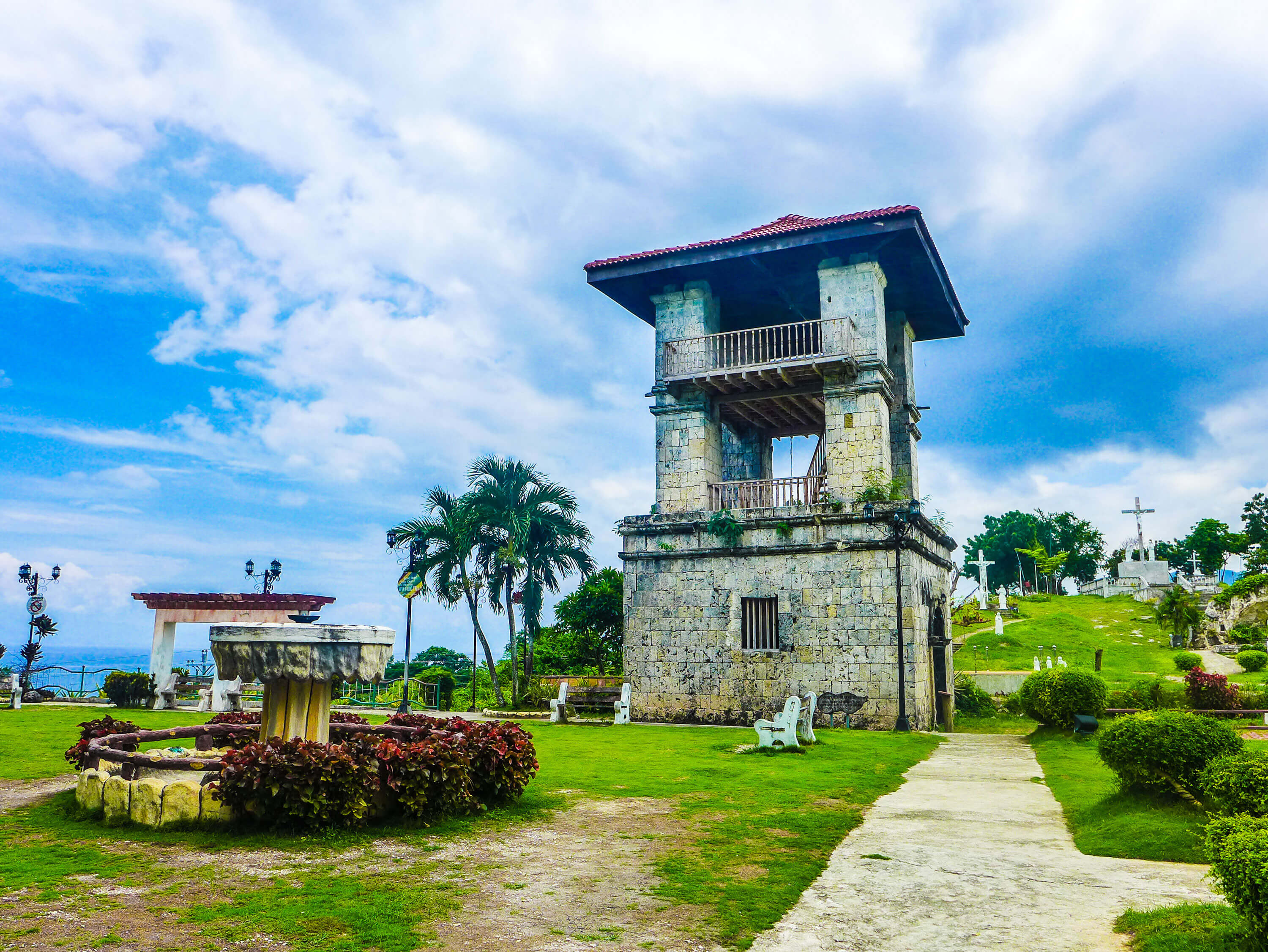SAMBOAN. The watchtower in Samboan, near the San Miguel Arcangel parish church in the town center.