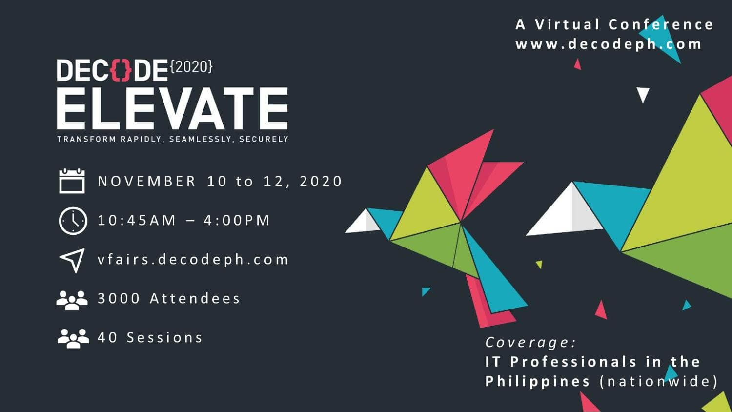 DECODE 2020 to gather IT professionals, tech experts in 3-day virtual conference