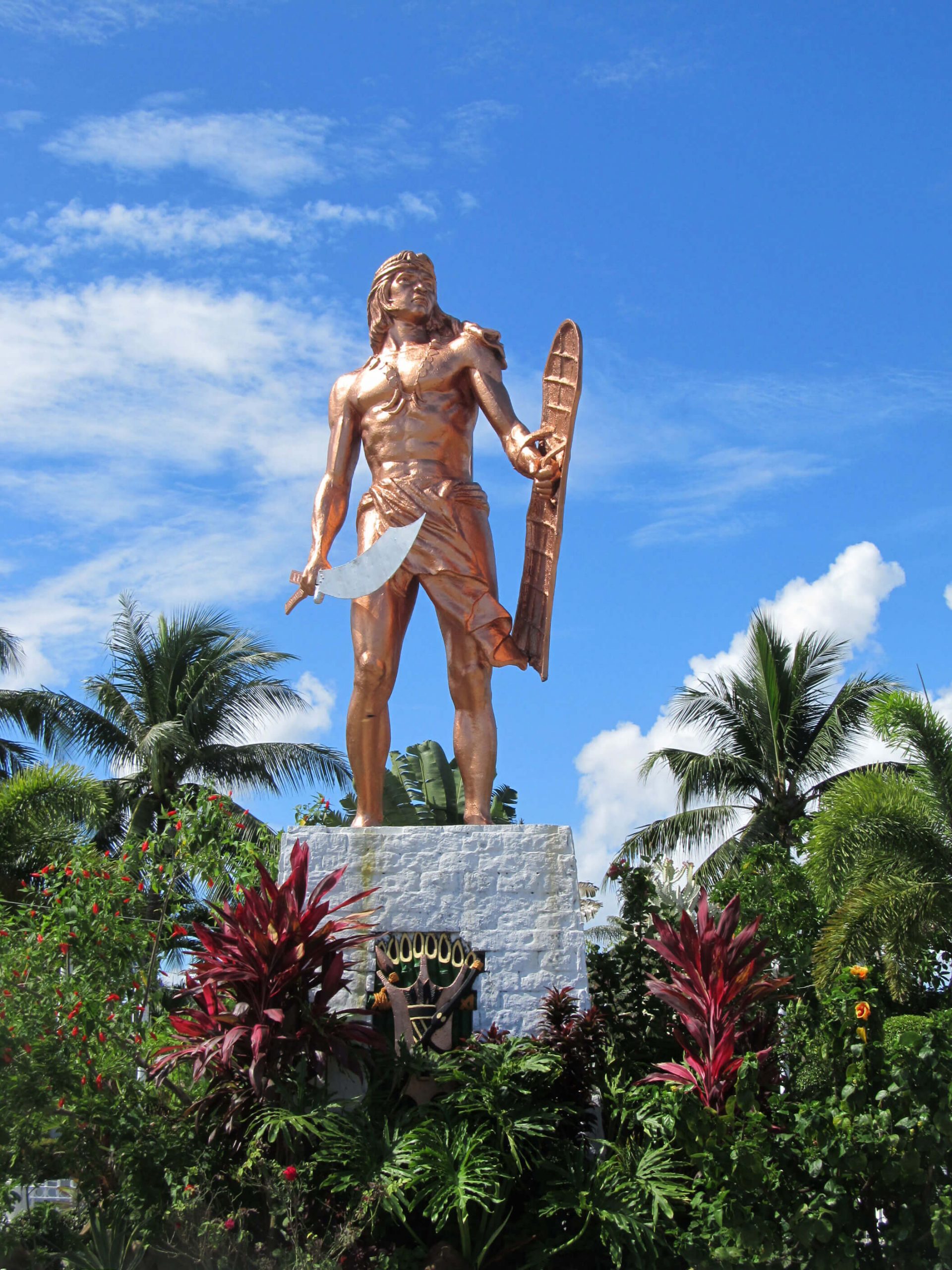 LIBERTY SHRINE. The statue of chieftain Lapulapu at the Liberty Shrine. Dr. Resil Mojares said research indicates that during the Battle of Mactan, Lapulapu was “quite old” and may have coordinated the battle but not actually fought in it.