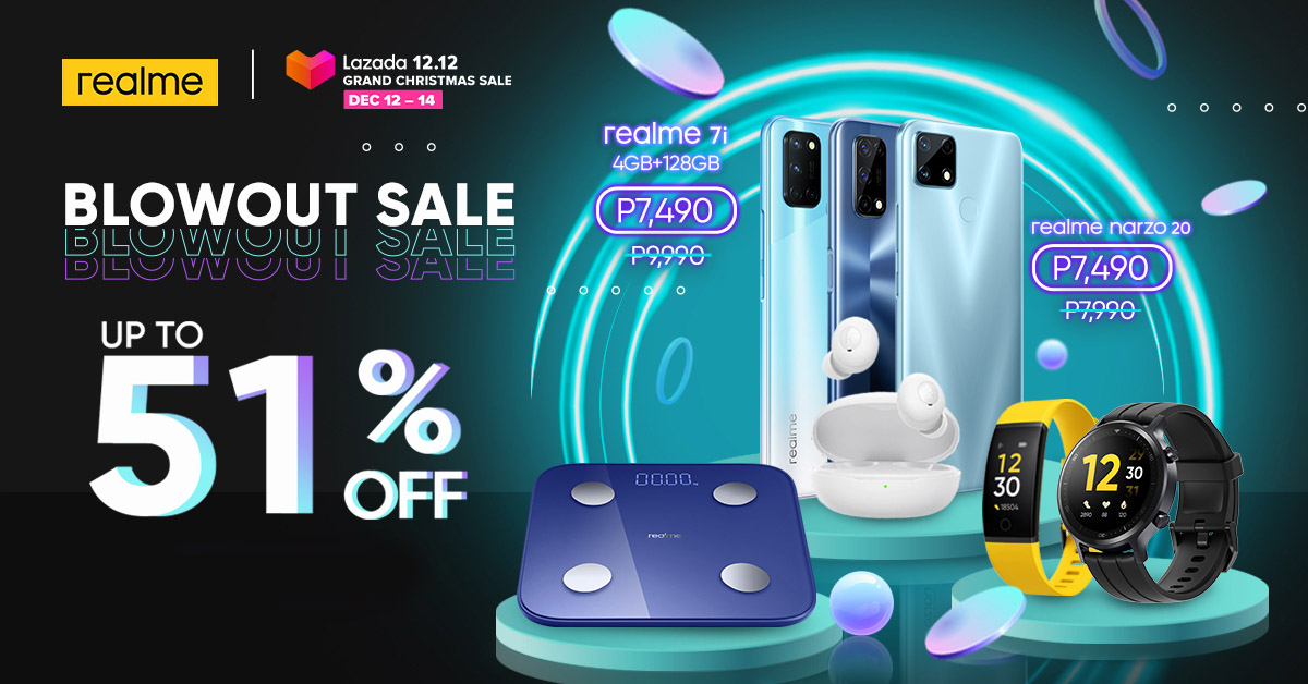 realme Philippines offers discounts of up to 51% in Lazada 12.12 Grand Christmas Sale