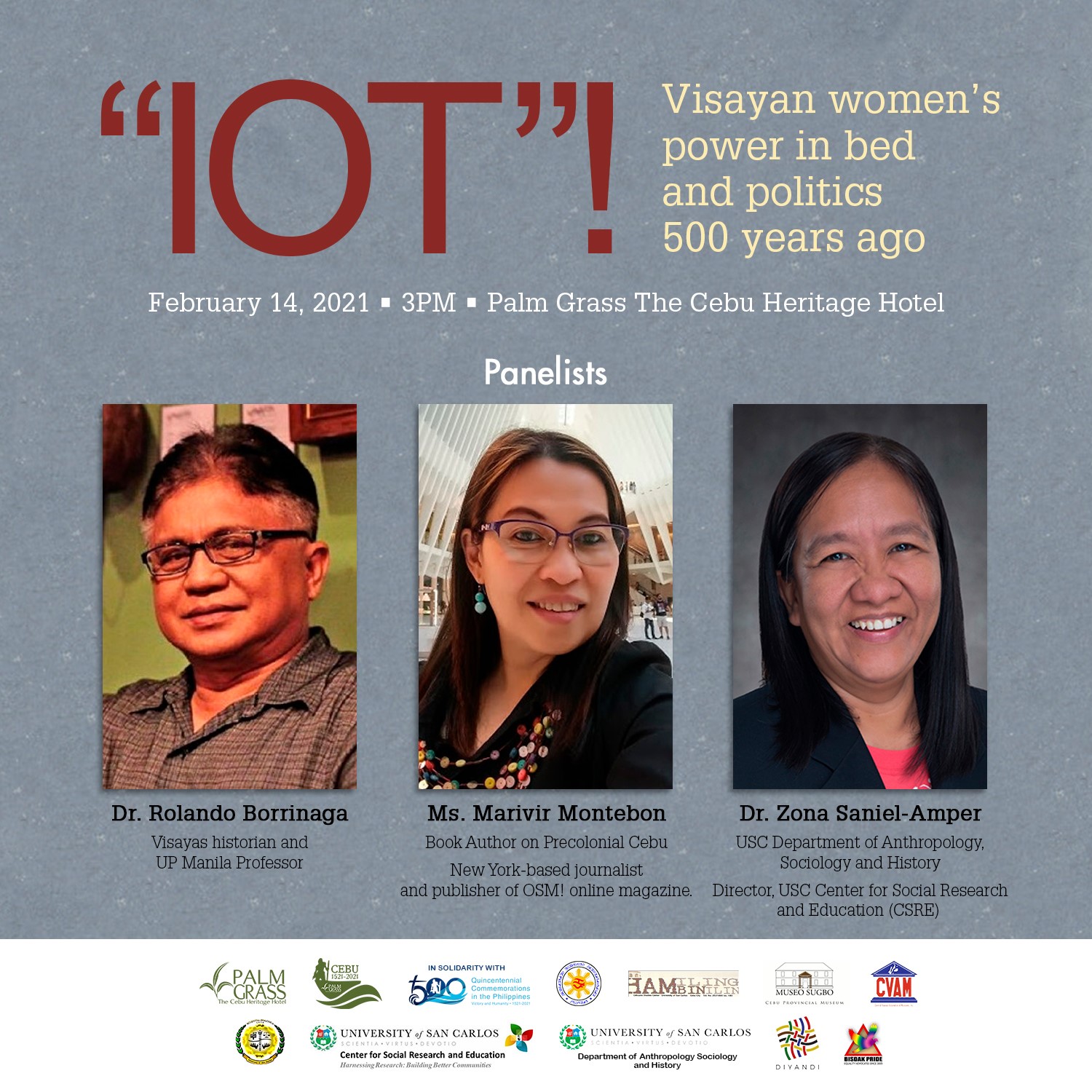 Scholars, women advocates to tackle precolonial Visayan women power in bed and politics