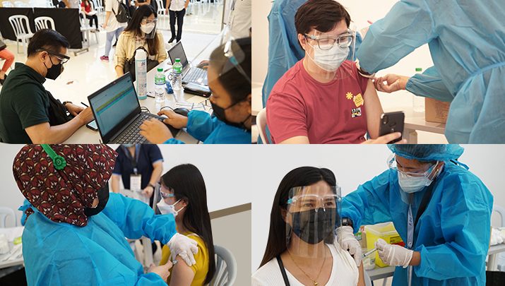 EastWest continues to vaccinate their employees through the FilVax vaccination program at the CRK Vaccination Center in Clark International Airport and Festival Mall in Muntinlupa.
