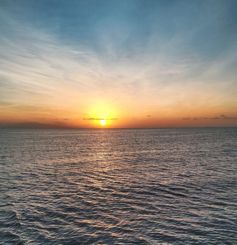 Beautiful sunrise over the Camotes sea.