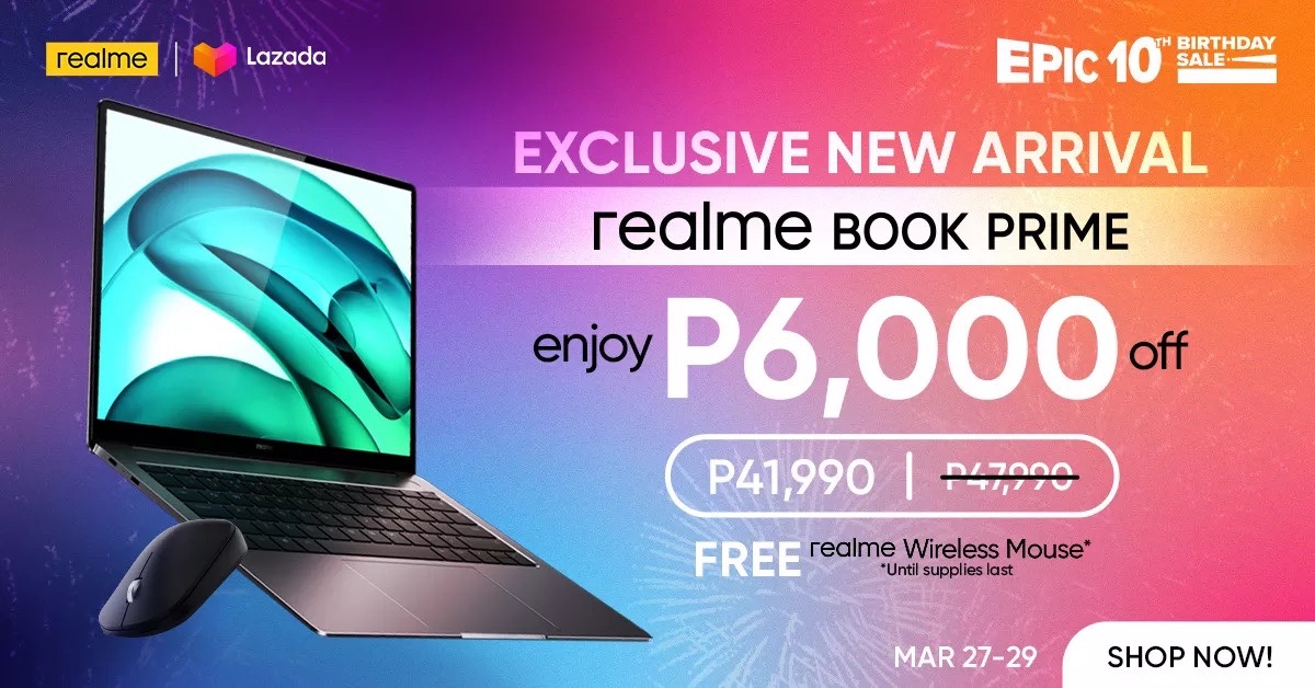 realme Book Prime debuts at P6,000 off during Lazada’s 10th Birthday Sale starting March 27